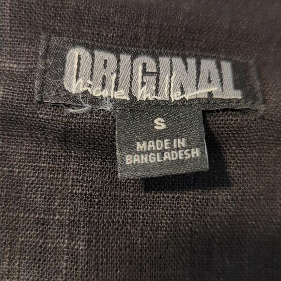 Original Nicole Miller Linen/Viscose Black Classic V-Neck Sheath Dress Size S - Picture 8 of 11